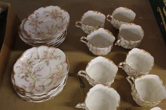 Victorian Staffordshire china tea set (settings for 12 persons)